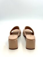 Sandalo Sabot Lorenzo Mari in Pelle Nude Tacco 7 cm art. Fresia 01 - immagine 4