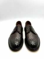Stringata Uomo Doucal's In Pelle Intrecciata Testa Di Moro Con Fondo Cuoio Art. DU3142PH0EUY195TM00 - immagine 2