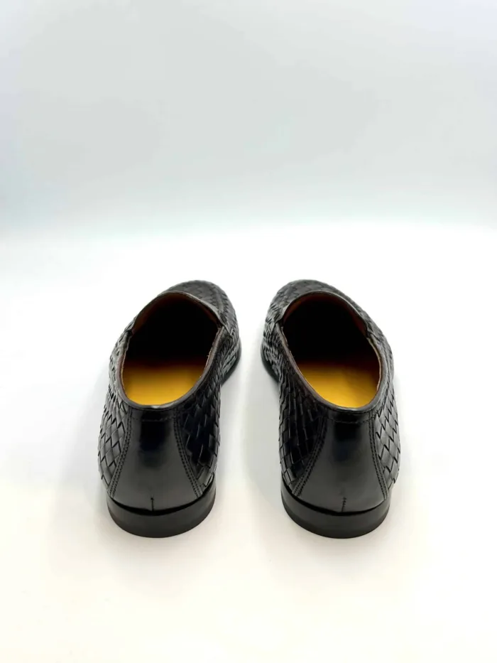 Mocassino Penny Uomo Doucal's In Pelle Intrecciata Testa di Moro Con Fondo Cuoio Antiscivolo Art. DU3265PANNUF195TM00, foto 4 di 5
