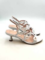 Sandalo Anna F in Pelle Bianca Tacco 7 cm art. 3744