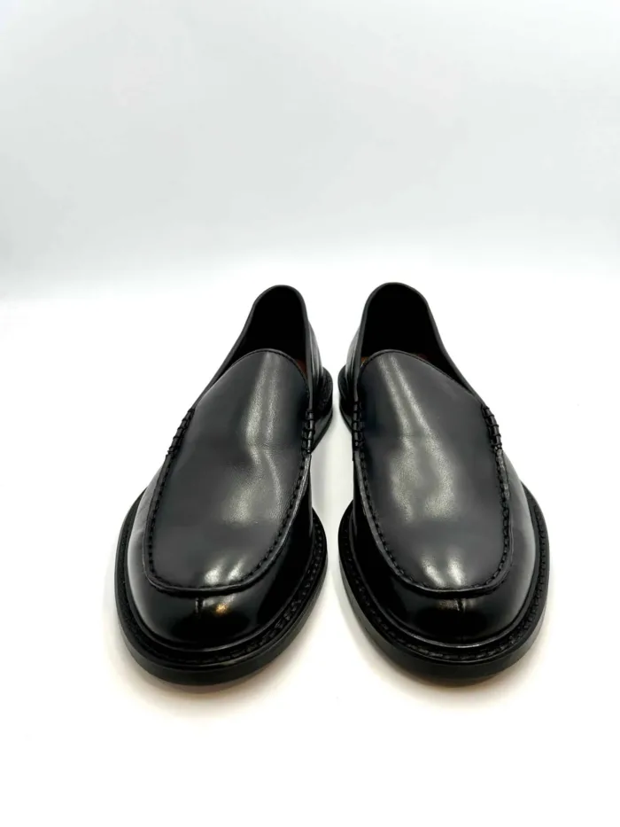 Mocassino Uomo Doucal's In Pelle Morbida Nera Con Fondo Cuoio Art. DU3008PHOEUY196NN00, foto 2 di 5