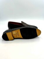 Mocassino Penny Uomo Doucal's In Pelle Intrecciata Testa di Moro Con Fondo Cuoio Antiscivolo Art. DU3265PANNUF195TM00 - immagine 5