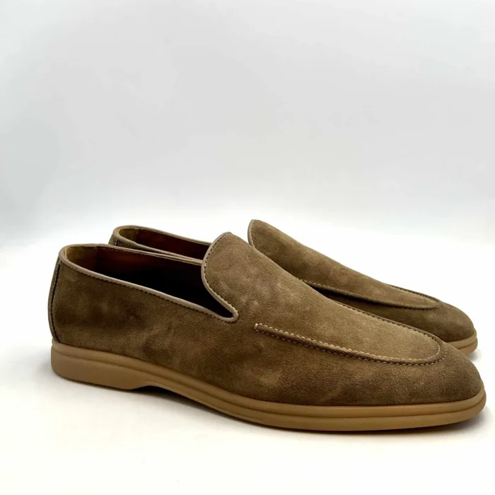 Mocassino Uomo Doucal's In Camoscio Beige Con Fondo Gomma Scuro Art. DU3170ARTHUZ106DV31, foto 6 di 6
