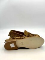 Mocassino Con Frange Anna F in Camoscio Cuoio Tacco 3 cm art. 1716 - immagine 4
