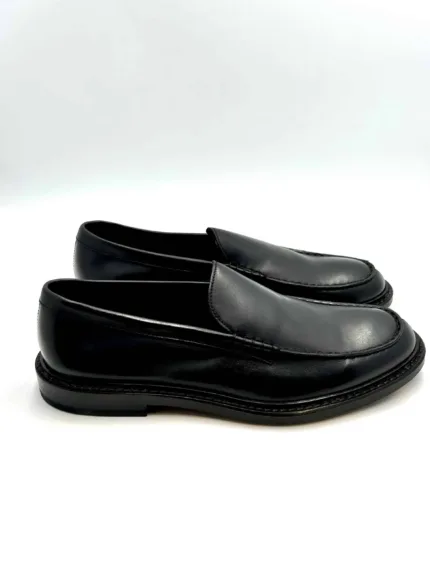 Mocassino Uomo Doucal's In Pelle Morbida Nera Con Fondo Cuoio Art. DU3008PHOEUY196NN00