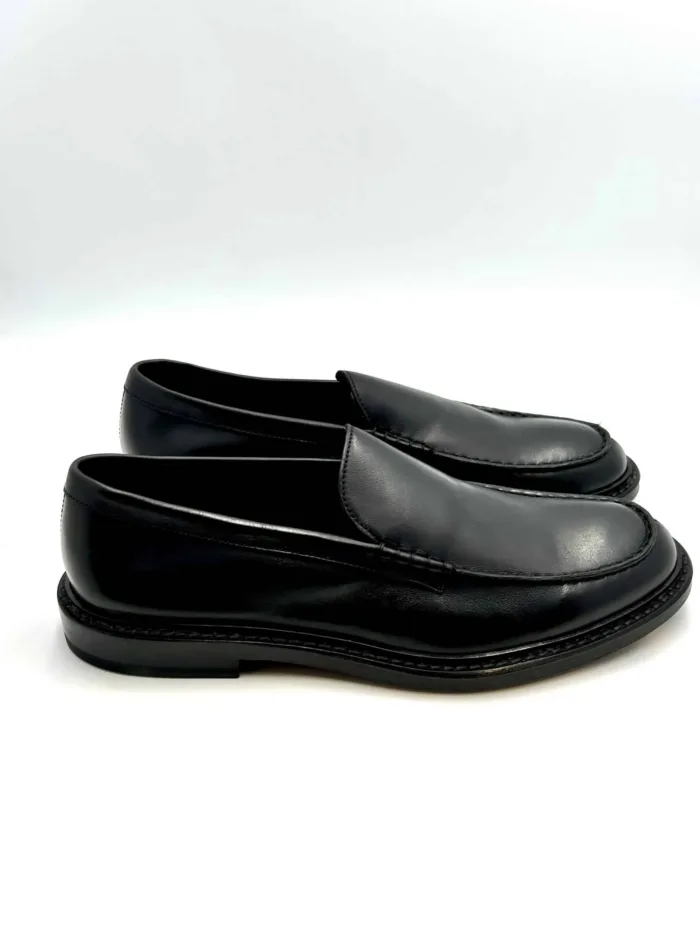 Mocassino Uomo Doucal's In Pelle Morbida Nera Con Fondo Cuoio Art. DU3008PHOEUY196NN00, foto 1 di 5