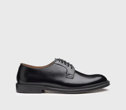 Stringata Derby Doucal's Uomo in Vitello Spazzolato Nero Fondo Cuoio art. DU1385SIENUF007NN00