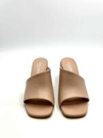 Sandalo Sabot Lorenzo Mari in Pelle Nude Tacco 7 cm art. Fresia 01 - immagine 2
