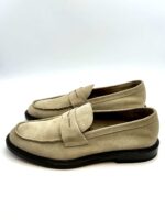 Mocassino Penny Uomo Doucal's In Camoscio Sabbia Con Fondo Cuoio Art. DU2405PHOEUY106TC15 - immagine 3
