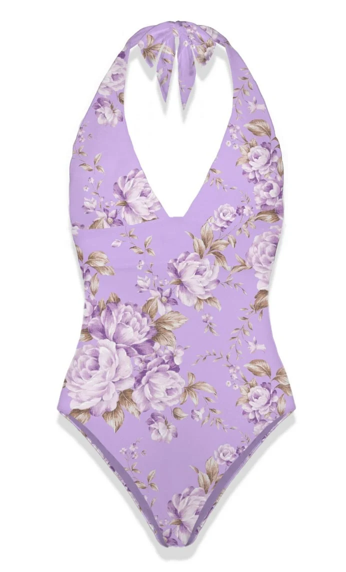 Costume Intero Mc2 Saint Barth Floreale Lilla art. Marylin Decorative Rose 24, foto 1 di 1