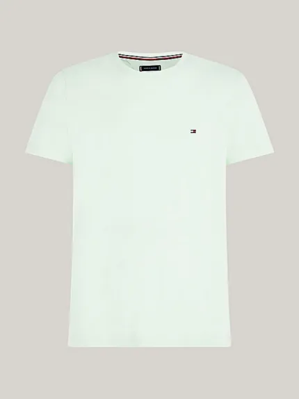 T-shirt Uomo Tommy Hilfiger Verde Acqua con Logo Extra Slim Fit cod MW0MW10800 LXZ