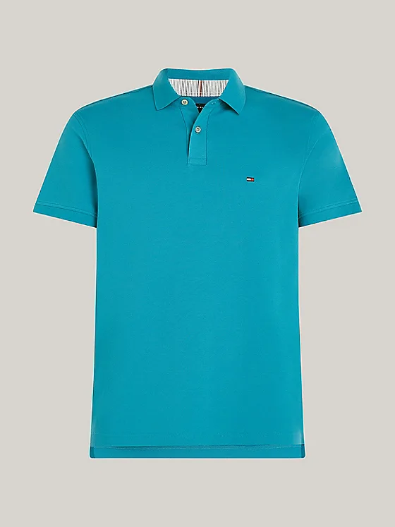 Polo 1985 Regular Fit Uomo Tommy Hilfiger Surf Blue art. MW0MW17770 CX6, foto 1 di 5