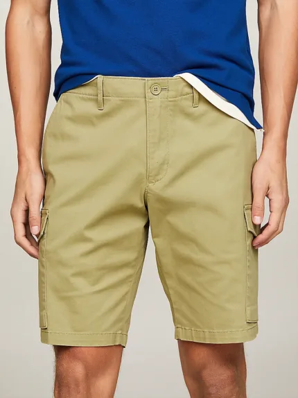 Bermuda Harlem con Tasconi Uomo Tommy Hilfiger Verde art. MW0MW23573 L9F