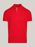 Polo Regular Fit Uomo Tommy Hilfiger Rosso Monotype Placket art. MW0MW34753 XLG