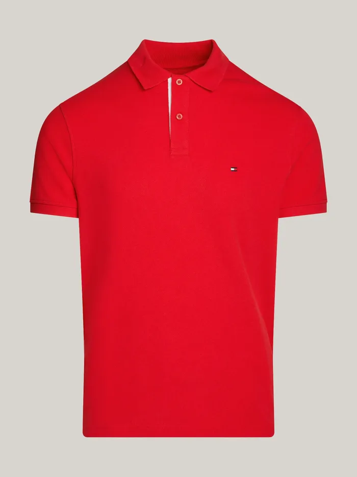 Polo Regular Fit Uomo Tommy Hilfiger Rosso Monotype Placket art. MW0MW34753 XLG, foto 1 di 2