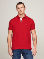 Polo Regular Fit Uomo Tommy Hilfiger Rosso Monotype Placket art. MW0MW34753 XLG - immagine 2