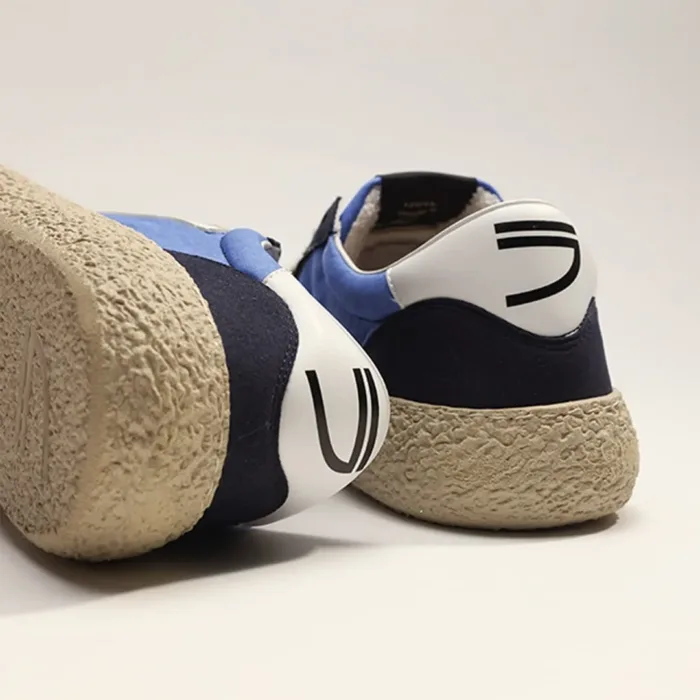 Sneakers Puraai Uomo in Tela e Camoscio Blu e Azzurro con Suola in Gomma art. FLIP, foto 4 di 4