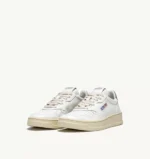 Sneaker Donna Autry Medalist Low bianca in pelle Spoiler Argento mod. AULW LL05 - immagine 2