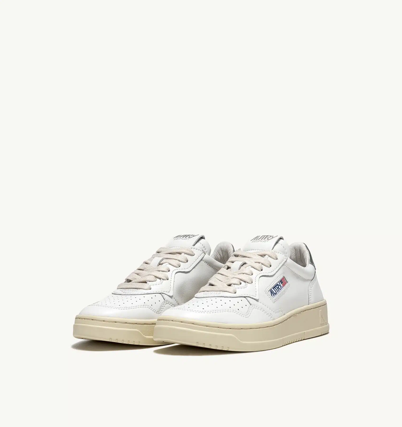 Sneaker Donna Autry Medalist Low bianca in pelle Spoiler Argento mod. AULW LL05 - immagine 2