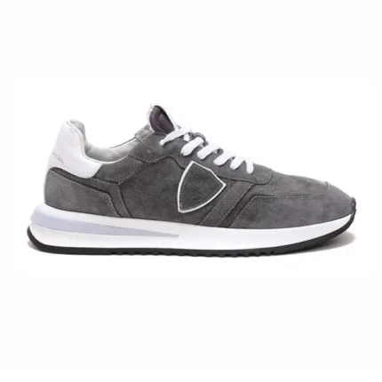 Sneaker Uomo Philippe Model New Tropez 2.1 in camoscio Grigio Antracite art. TYLU DL14
