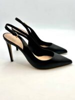 Slingback Ninalilou in Nappa Nera, Tacco 10 cm art. 301215LV