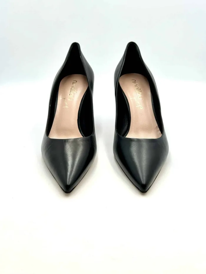 Decolletè Ninalilou in Nappa Nera, Tacco 7 cm art. 302541K7, foto 2 di 5