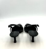 Slingback Sergio Levantesi in Vernice Nera Tacco 6 cm art. Coral - immagine 4