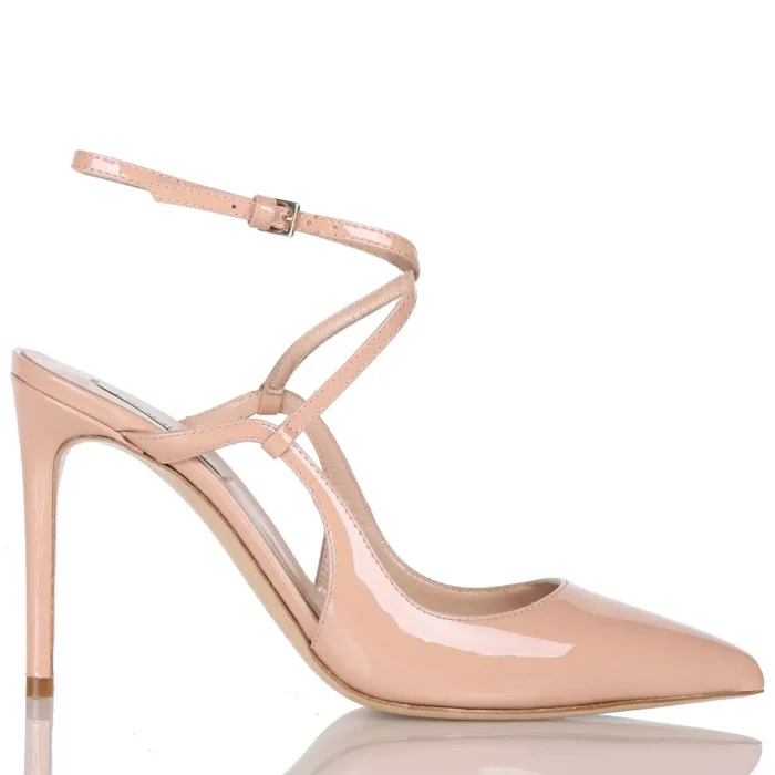 Slingback Ninalilou in Vernice Nude, Tacco 10 cm art. 321208L9, foto 1 di 3
