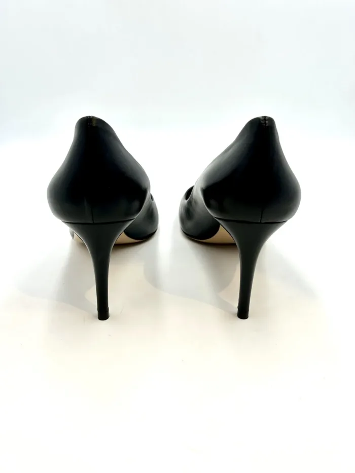 Decolletè Ninalilou in Nappa Nera, Tacco 7 cm art. 302541K7, foto 4 di 5