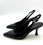 Slingback Sergio Levantesi in Pelle Nera Tacco 8 cm art. JUDY - immagine 3