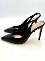 Slingback Ninalilou in Nappa Nera, Tacco 10 cm art. 301215LV - immagine 2