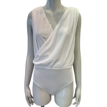 Body Twins bianco con scollo ad incrocio cod. T3988