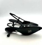 Slingback Sergio Levantesi in Vernice Nera Tacco 6 cm art. Coral - immagine 5