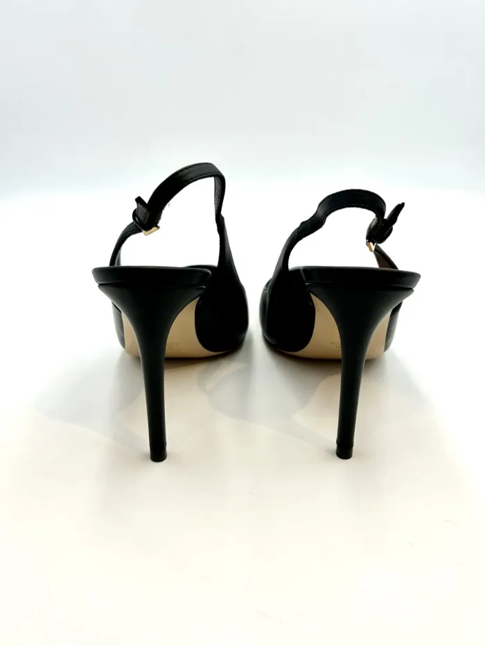 Slingback Ninalilou in Nappa Nera, Tacco 10 cm art. 301215LV, foto 3 di 5