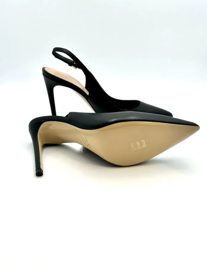 Slingback Ninalilou in Nappa Nera, Tacco 10 cm art. 301215LV, foto 4 di 5