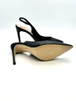 Slingback Ninalilou in Nappa Nera, Tacco 10 cm art. 301215LV - immagine 4