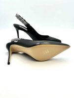 Slingback Gioiello Ninalilou in Nappa Nera, Tacco 9 cm art. 291220A9 - immagine 5