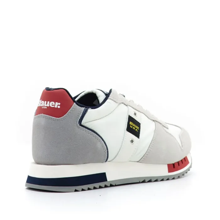 Sneakers Uomo Blauer In Camoscio Avorio Dettagli Blu cod. S4QUEENS01 MES, foto 3 di 4