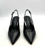 Slingback Sergio Levantesi in Pelle Nera Tacco 8 cm art. JUDY - immagine 2