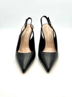Slingback Ninalilou in Nappa Nera, Tacco 10 cm art. 301215LV - immagine 5