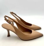 Slingback Sergio Levantesi in Pelle Nude Tacco 8 cm art. JUDY