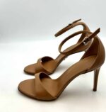 Sandalo Sergio Levantesi in Pelle Cognac con Cinturino alla caviglia e tacco 8cm Art. Have - immagine 3