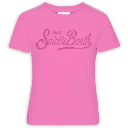 T-Shirt Donna Mc2 Saint Barth Fucsia art. Emilie Sb 77 Strass