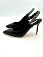 Slingback Gioiello Ninalilou in Nappa Nera, Tacco 9 cm art. 291220A9 - immagine 3