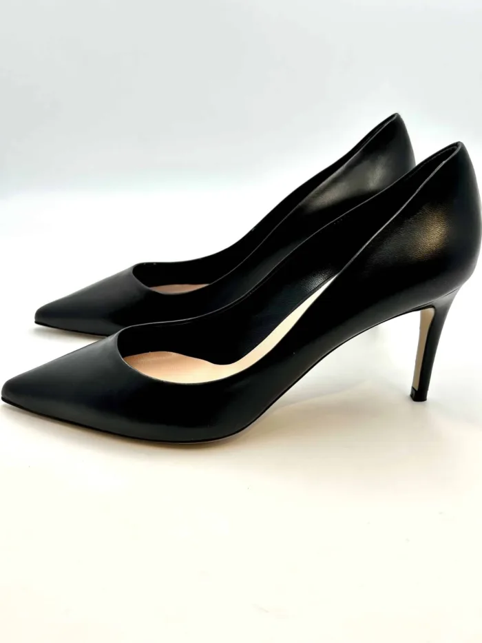 Decolletè Ninalilou in Nappa Nera, Tacco 7 cm art. 302541K7, foto 3 di 5