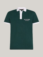 Polo Regular Fit Uomo Tommy Hilfiger Verde Monotype Ringer art. MW0MW34770 MBP