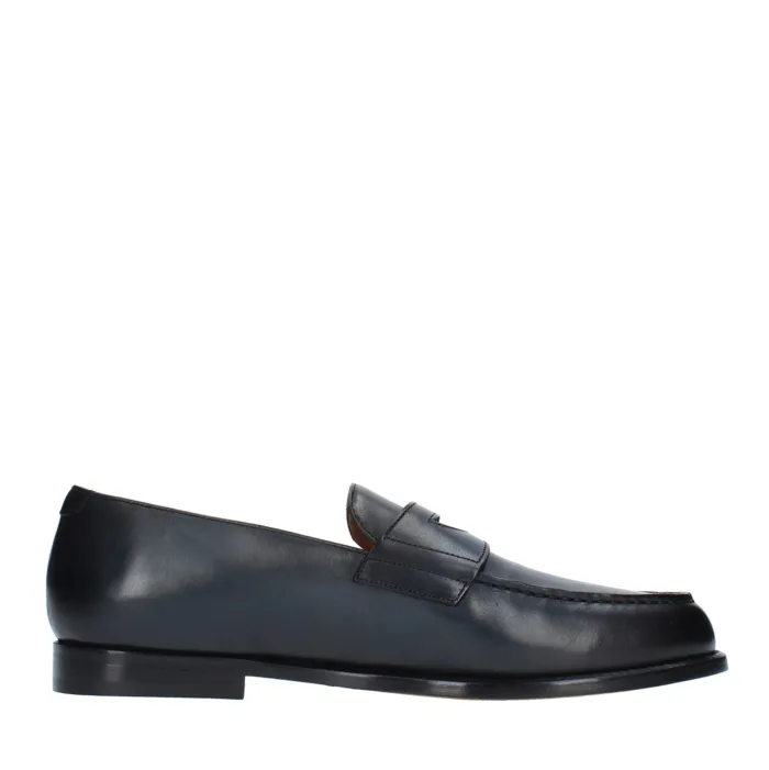 Mocassino Uomo Doucal's In Pelle Blu Con Fondo Cuoio Antiscivolo Art. DU3260MARIUF159NB28, foto 1 di 4