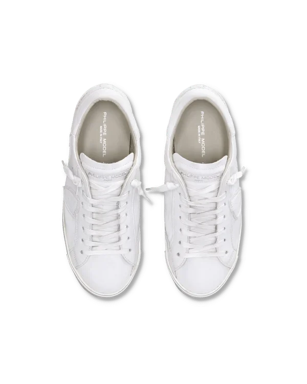 Sneaker Uomo Philippe Model Paris PRSX in pelle Bianca mod. PRLU 1012, foto 4 di 6