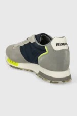 Sneakers Uomo Blauer In Camoscio Grigio Dettagli Blu cod. S4QUEENS01 DIR - immagine 2