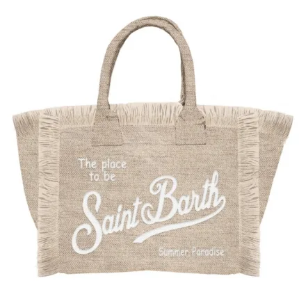 Borsa a mano Grande Mc2 Saint Barth Beige art. Vanity Linen 11